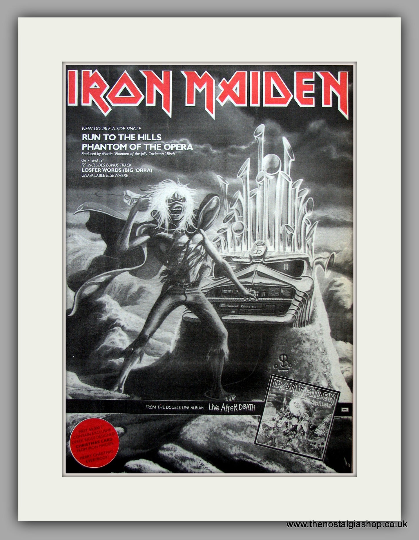 Iron Maiden. Run To The Hills. Original Vintage Advert 1985 (ref AD10772)