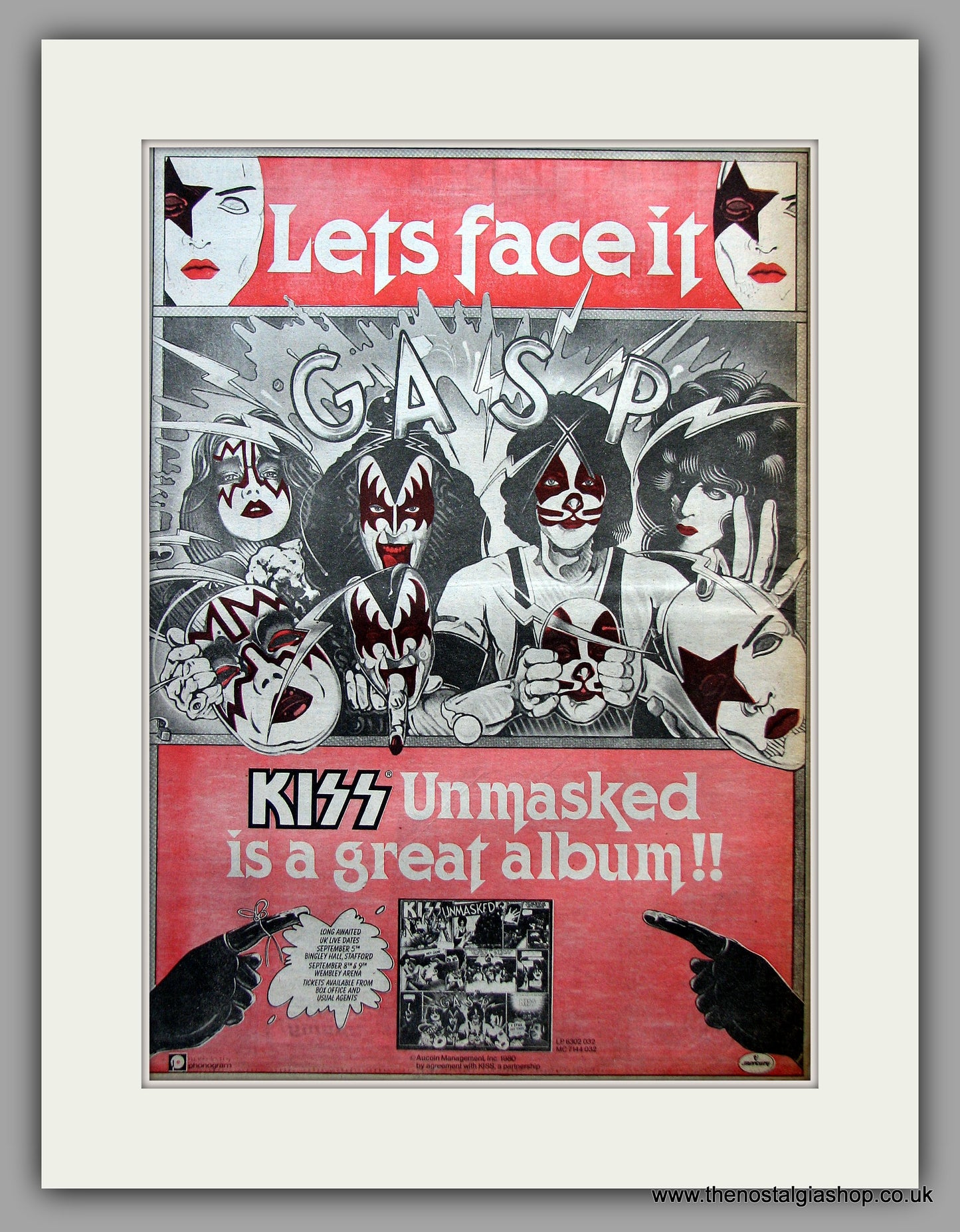 Kiss. Unmasked. Original Vintage Advert 1980 (ref AD10775)