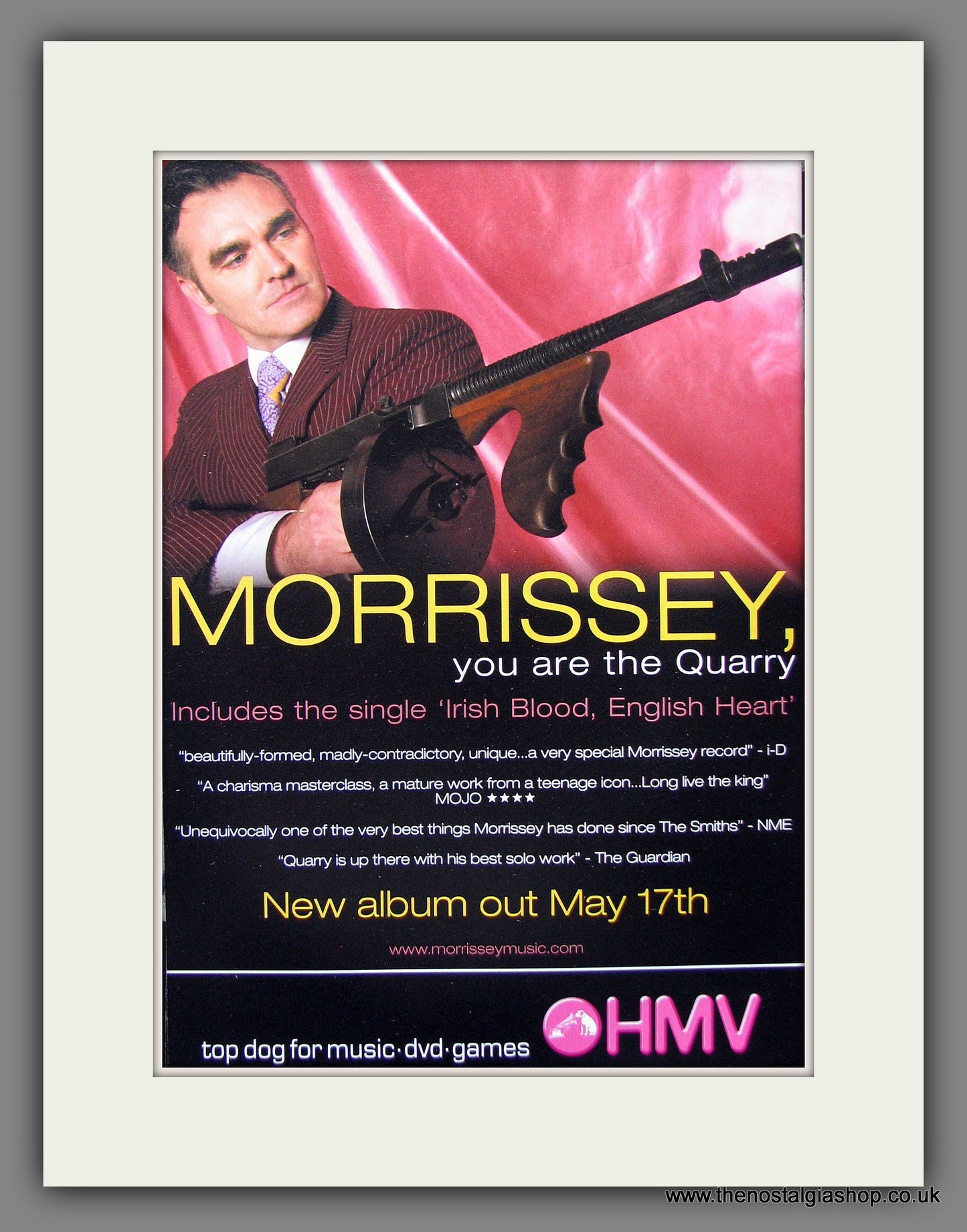 Morrissey. You Are The Quarry. Original Music Advert 2004 (ref AD55458)