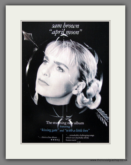 Sam Brown. April Moon. Original Music Advert 1990 (ref AD55461)