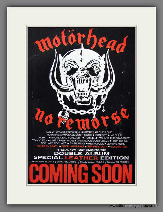 Motorhead. No Remorse. Original Music Advert 1984 (ref AD55466)