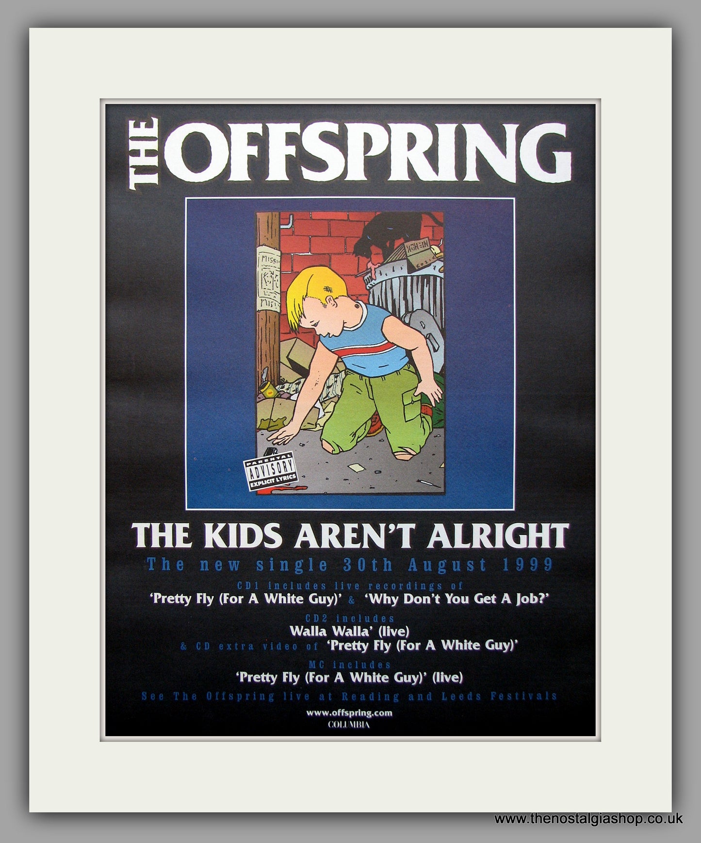 Offspring (The) - The Kids Aren't Alright. Original Vintage Advert 1999 (ref AD10938)