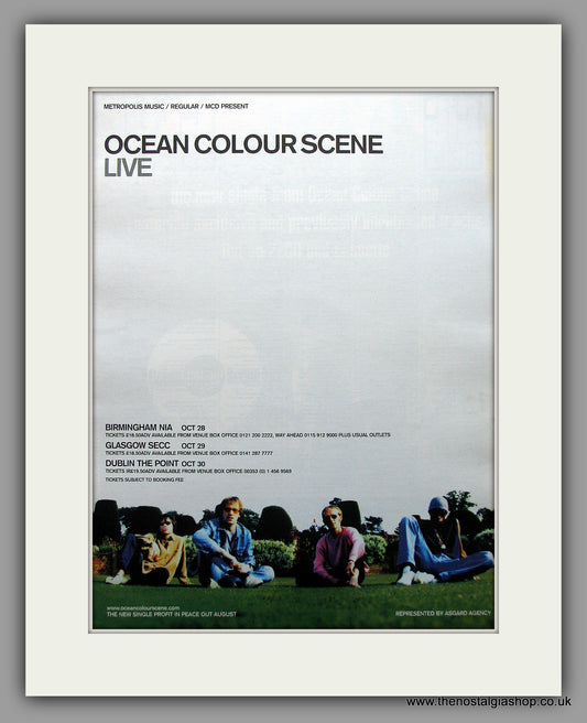 Ocean Colour Scene - Live. Original Vintage Advert 1999 (ref AD10954)