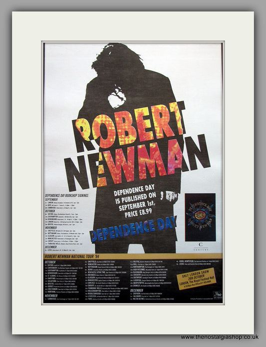 Robert Newman - Dependence Day & Tour Dates. Original Vintage Advert 1994 (ref AD11005)