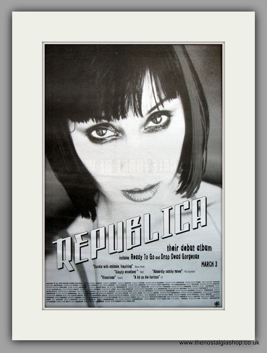 Republica - Debut Album. Original Vintage Advert 1997 (ref AD11007)