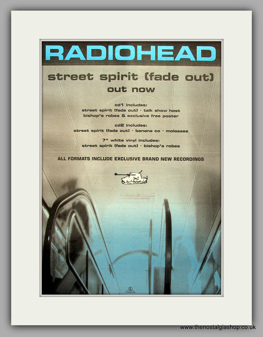 Radiohead - Street Spirit. Original Vintage Advert 1996 (ref AD11024)