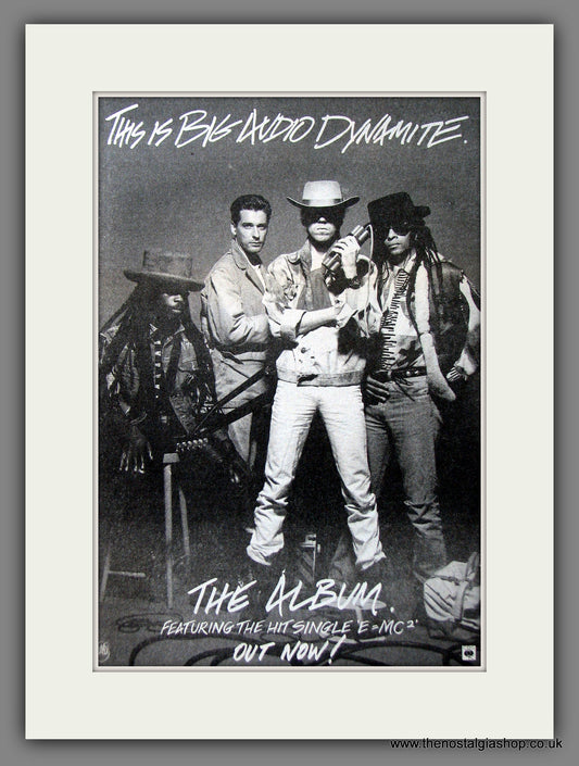 Big Audio Dynamite. E =MC. Original Music Advert 1986 (ref AD55501)