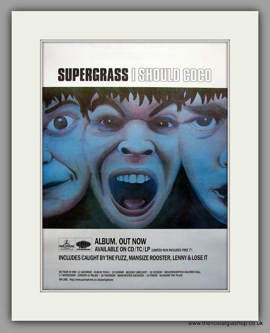 Supergrass. I Should Coco. Original Vintage Advert 1995 (ref AD11040)