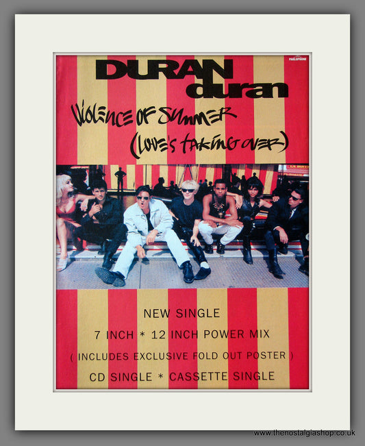 Duran Duran. Violence Of Summer. Original Music Advert 1990 (ref AD55514)