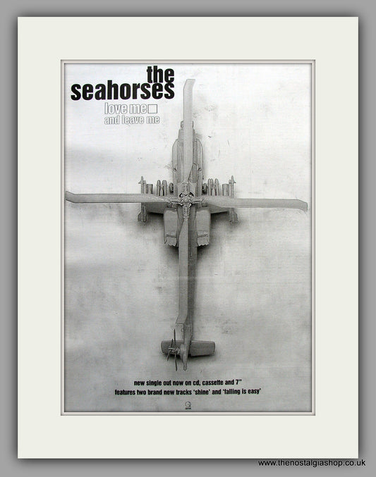 Seahorses (The) - Love Me And Leave Me. Original Vintage Advert 1997 (ref AD11056)