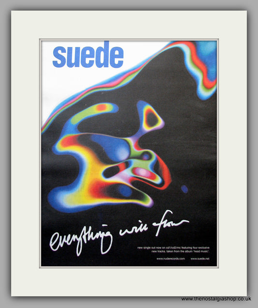 Suede - Everything Will Flow. Original Vintage Advert 1999 (ref AD11064)