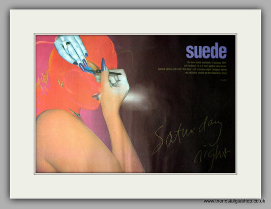 Suede - Saturday Night. Original Vintage Advert 1997 (ref AD11066)