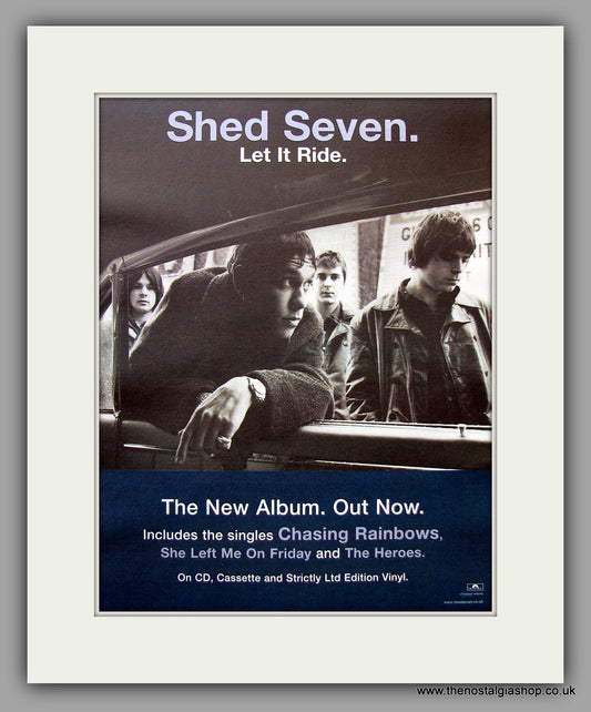 Shed Seven. Let It Ride. Original Vintage Advert 1998 (ref AD11070)