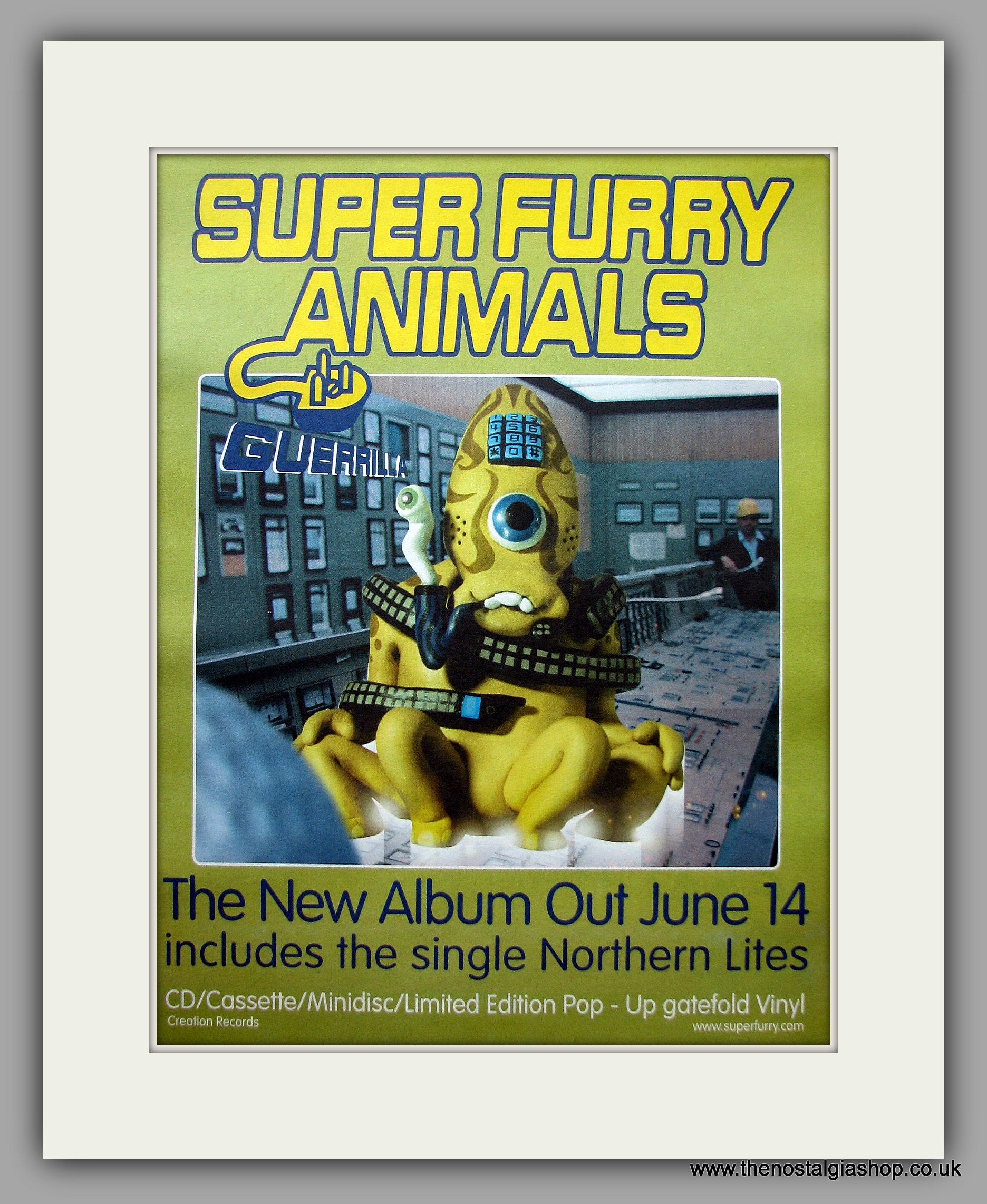 Super Furry Animals. Guerrilla. Original Vintage Advert 1999 (ref
