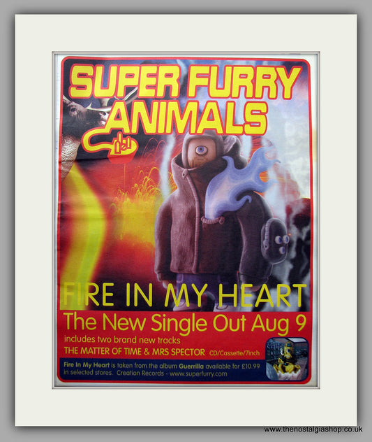 Super Furry Animals. Fire In My Heart. Original Vintage Advert 1999 (ref AD11077)