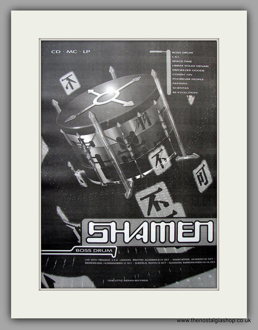 Shamen - Boss Drum. Original Vintage Advert 1992 (ref AD11081)