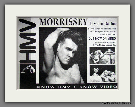 Morrissey. Live In Dallas. Original Music Advert 1993 (ref AD55558)