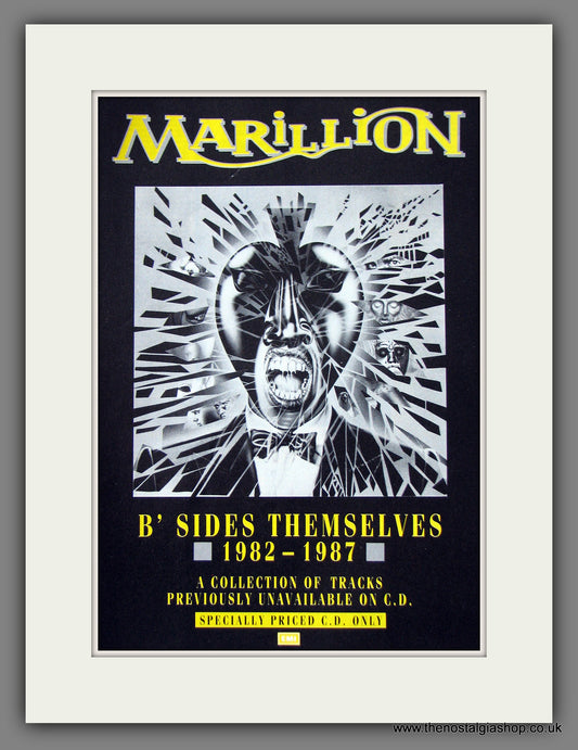 Marillion. B' Sides Themselves '82-87 . Original Music Advert 1988 (ref AD55563)