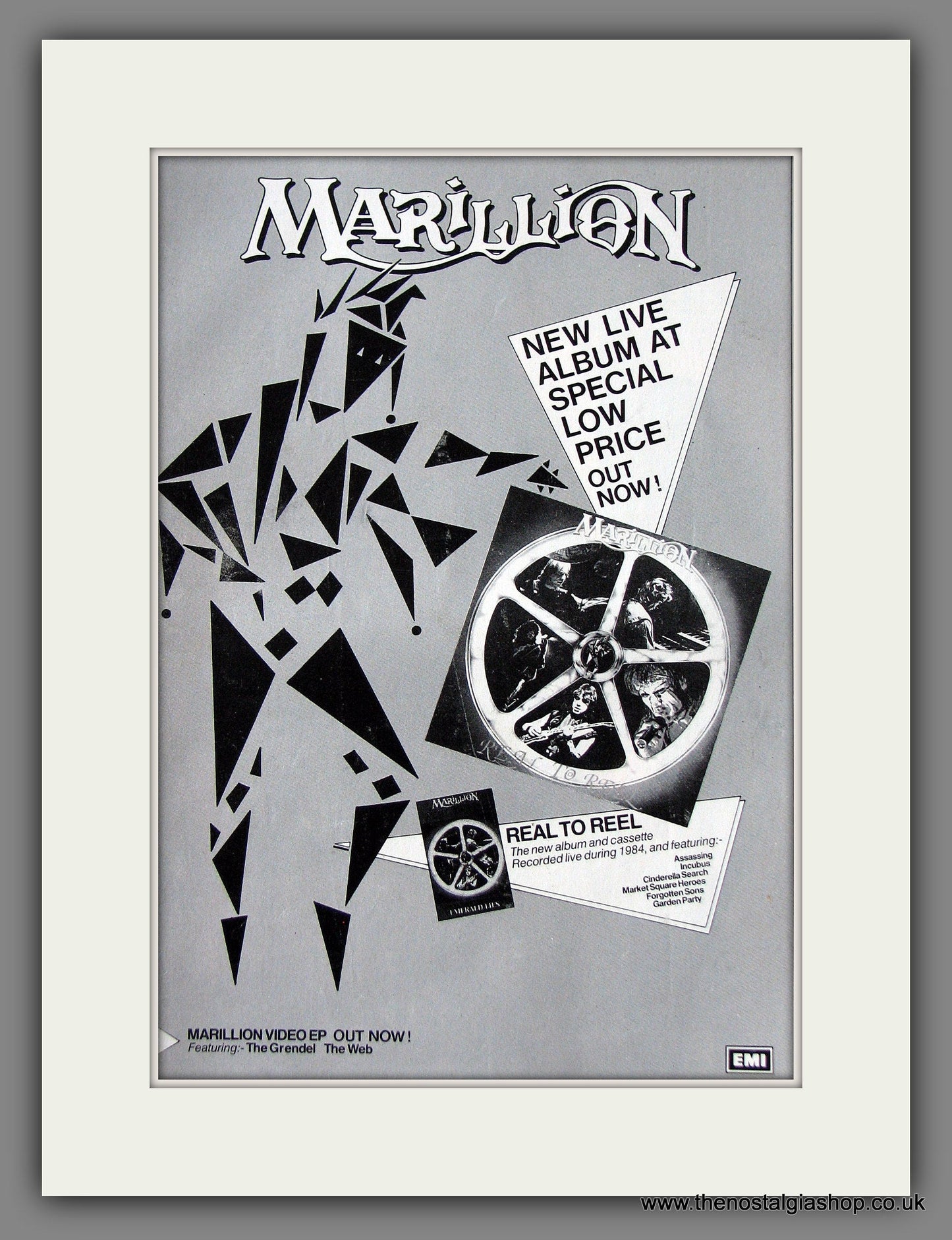 Marillion. Real To Reel. Large Original Advert 1984 (ref AD15155)