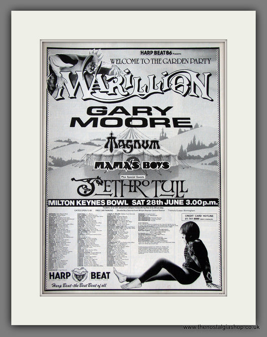 Marillion. Live At Milton Keynes Bowl. Original Music Advert 1986 (ref AD55566)