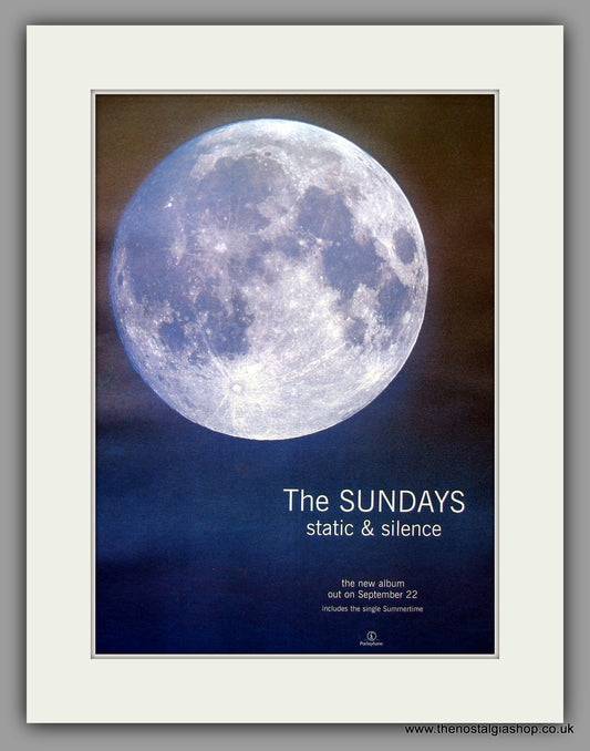 Sundays (The) - Static & Silence. Original Vintage Advert 1997 (ref AD11094)