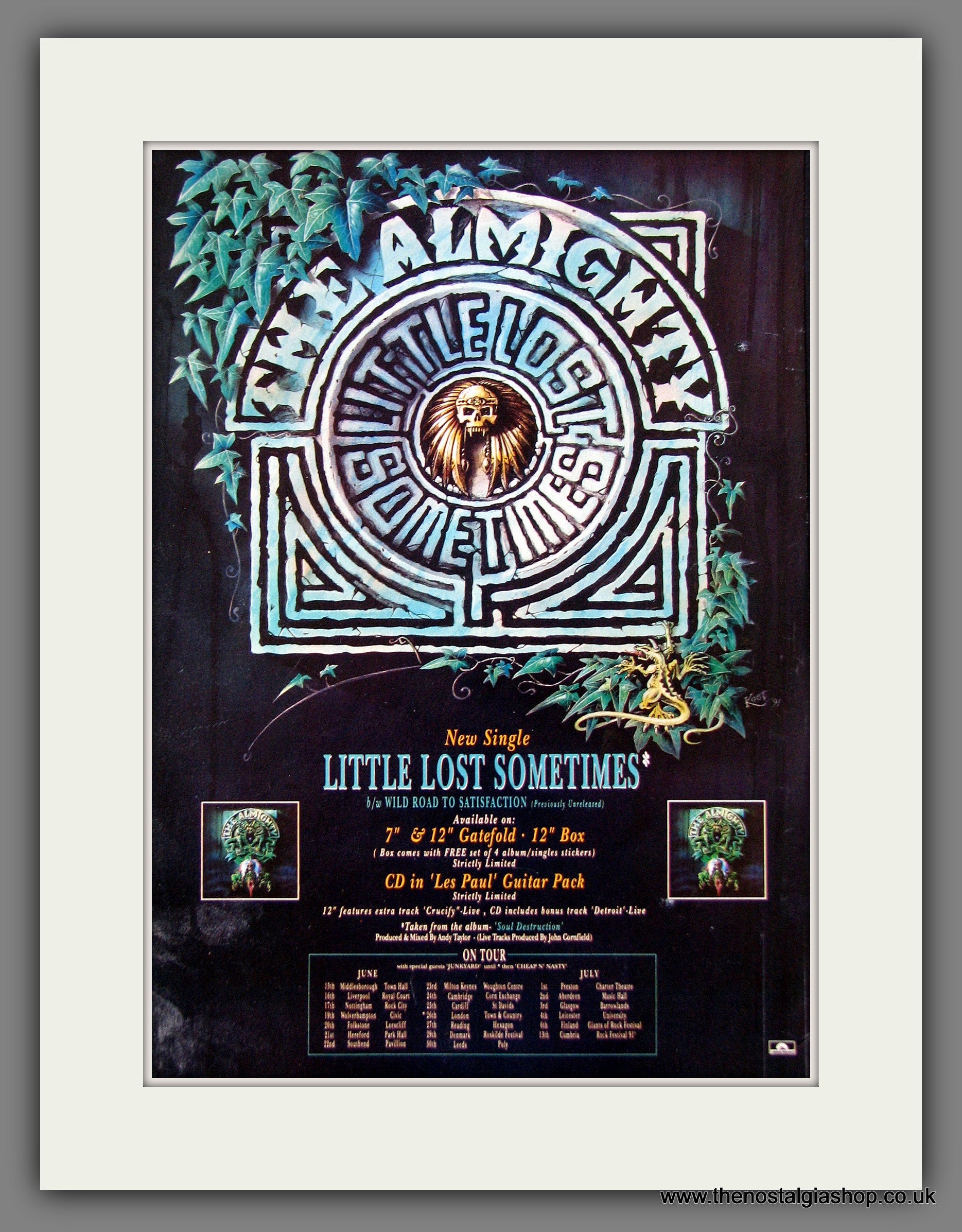 Almighty (The) Little Lost Sometimes. 1991 Original Advert (ref