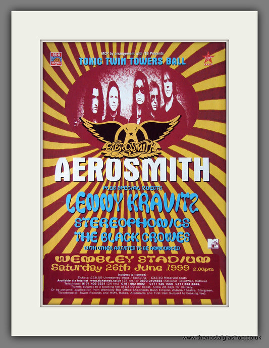 Aerosmith. Wembley Stadium. Original Music Advert 1999 (ref AD55596)