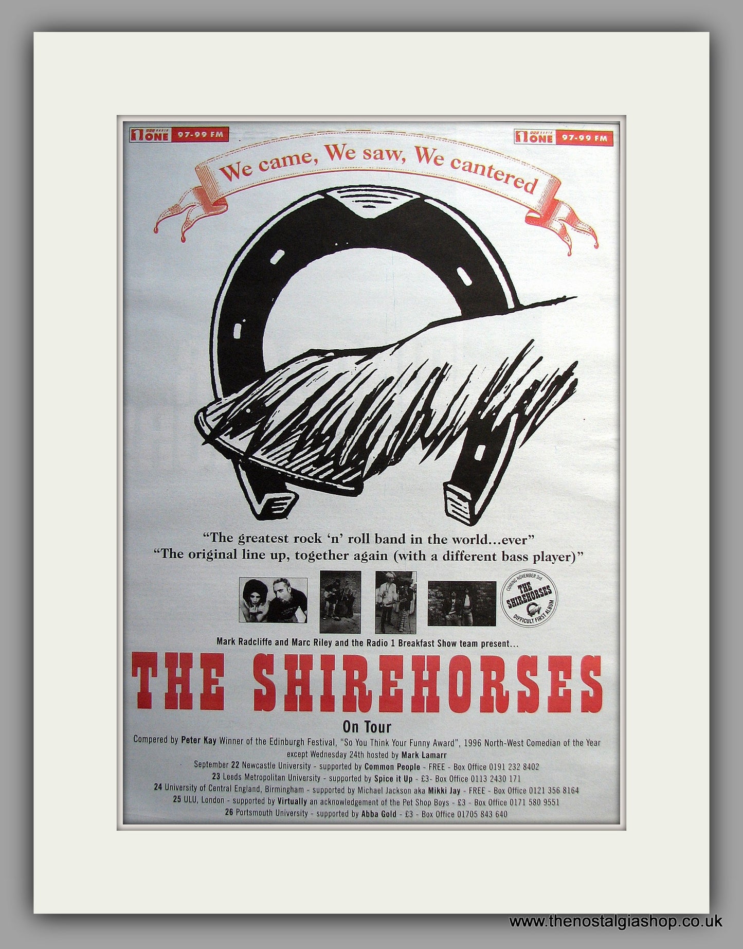 Shirehorses (The) On Tour. Original Vintage Advert 1997 (ref AD11115)