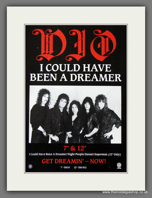 Dio. I Could Have Been A Dreamer. 1987 Original Advert (ref AD55619)