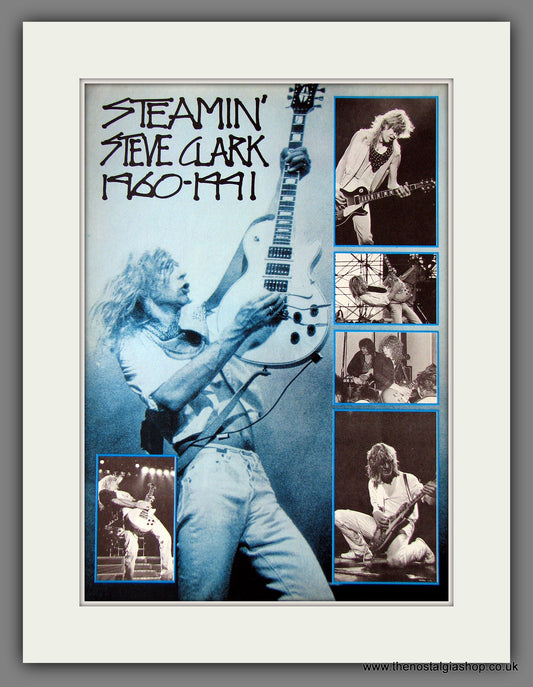 Def Leppard. Steve Clark 1960-1991. Tribute. 1991 Original Advert (ref AD55623)