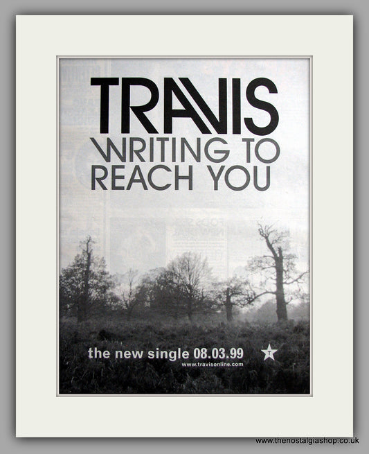 Travis - Writing To Reach You. Original Vintage Advert 1999 (ref AD11128)