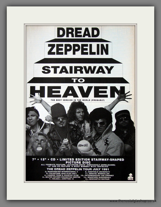 Dread Zeppelin. Stairway To Heaven. Original Advert 1991 (ref AD55626)