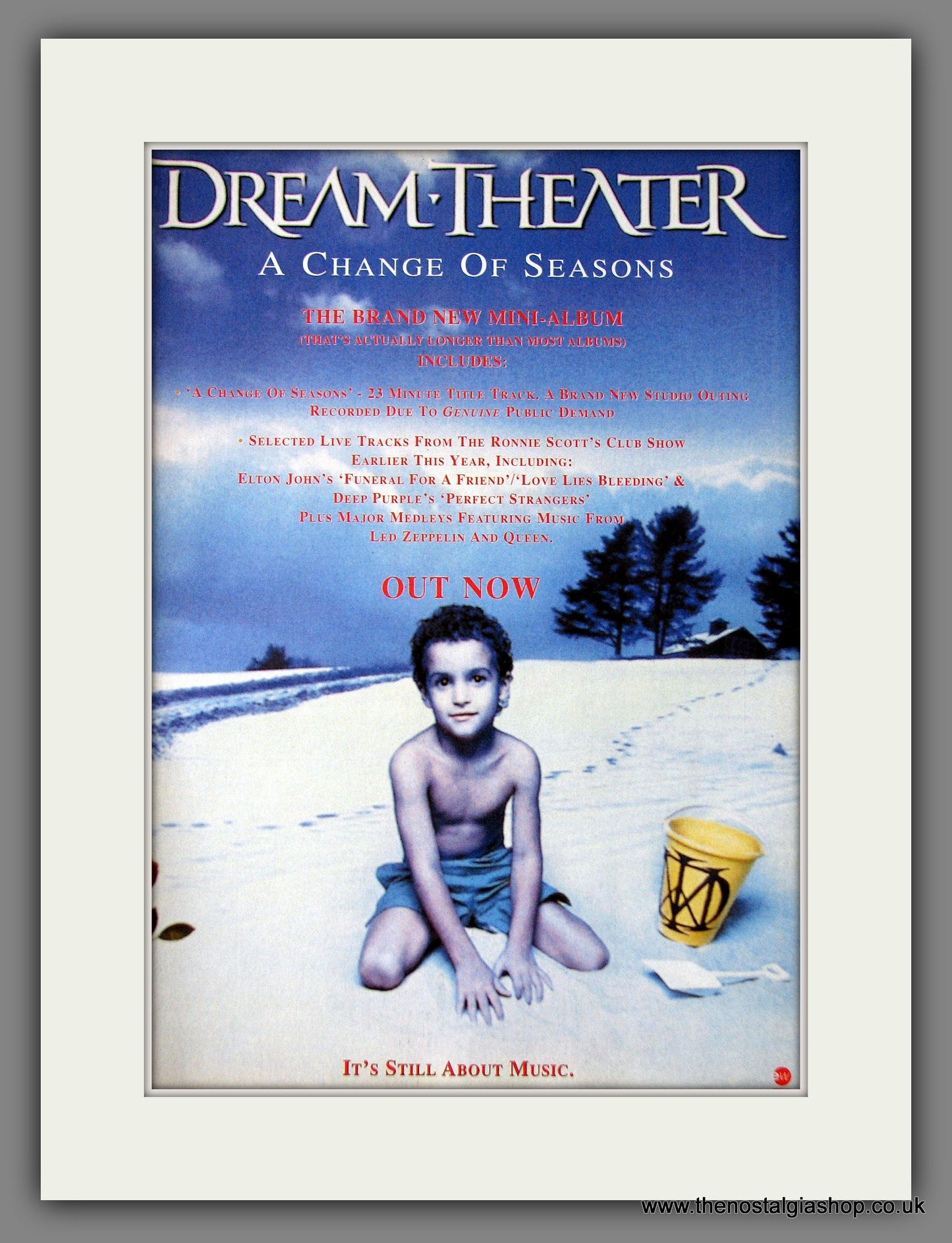 Dream Theatre. A Change Of Seasons. Original Advert 1995 (ref AD55630)