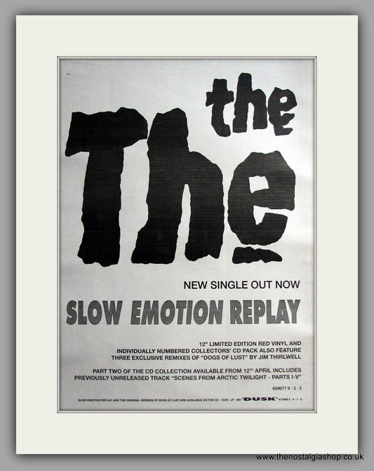 The The - Slow Emotion Replay. Original Vintage Advert 1993 (ref AD11133)