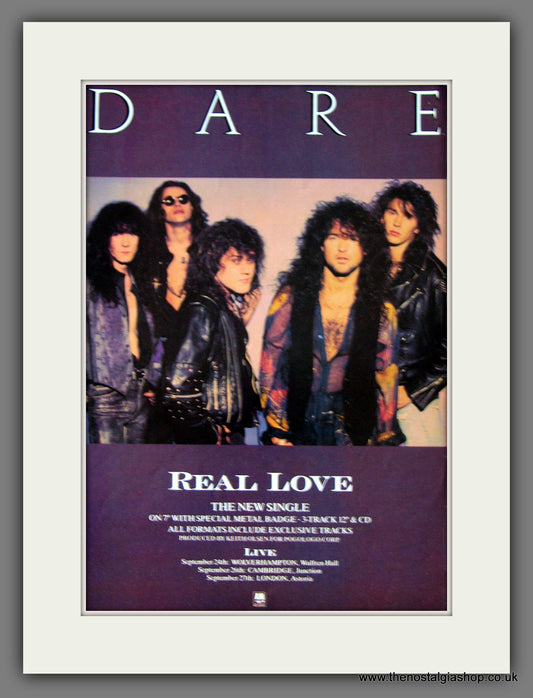 Dare. Real Love. Original Advert 1991 (ref AD55632)