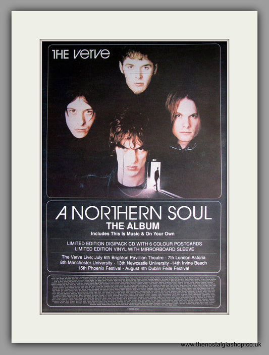 Verve (The) - A Northern Soul. Original Vintage Advert 1995  (ref AD11166)