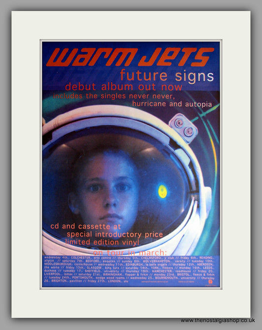 Warm Jets - Future Signs Debut Album. Original Vintage Advert 1998  (ref AD11168)