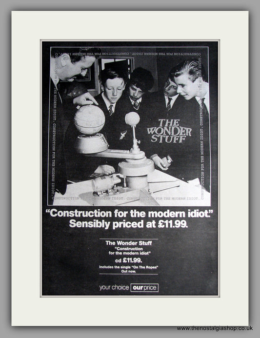 Wonder Stuff (The) - Construction For The Modern Idiot. Original Vintage Advert 1993  (ref AD11179)