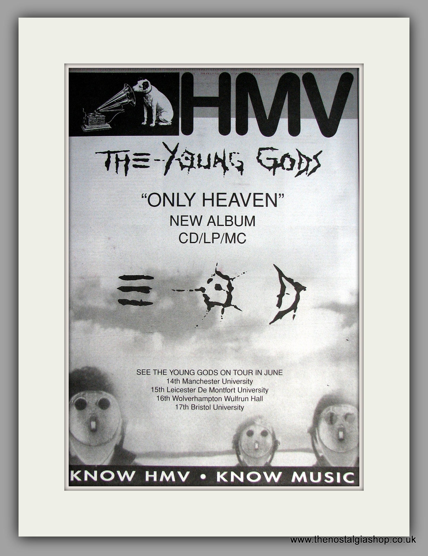 Young Gods (The) - Only Heaven. Original Vintage Advert 1995  (ref AD11181)