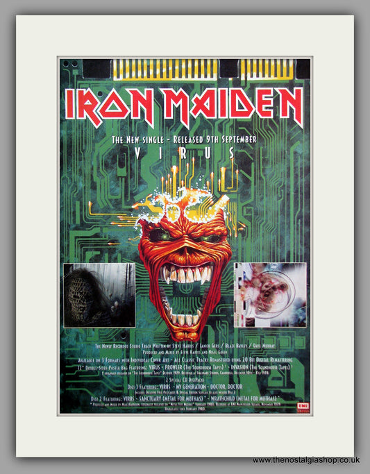 Iron Maiden. Virus. 1996 Original Advert (ref AD7956m)