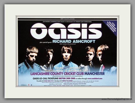 Oasis and Richard Ashcroft, Manchester Concert.  2002 Original Advert (ref AD7966)