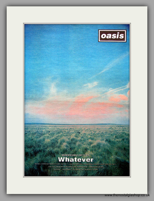 Oasis. Whatever. Original Vintage Advert 1994 (ref AD11144)