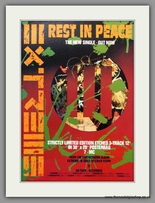 Extreme Rest In Peace. Original Advert 1992 (ref AD50209)