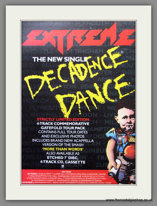 Extreme Decadence Dance. Original Advert 1991 (ref AD50211)