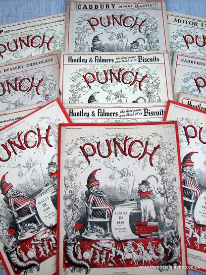 Punch Magazine. Lot of 19 From 1947 & 1949. (M160)