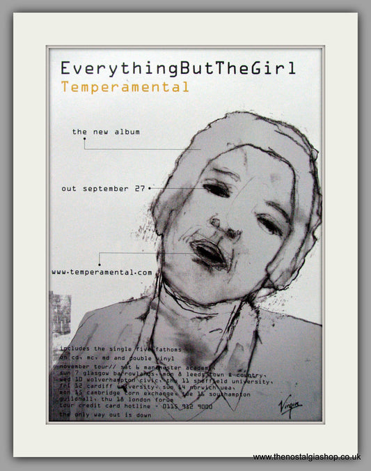 Everything But The Girl - Temperamental. Original Advert 1999 (ref AD50215)