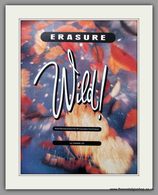 Erasure - Wild. Original Advert 1990 (ref AD50216)