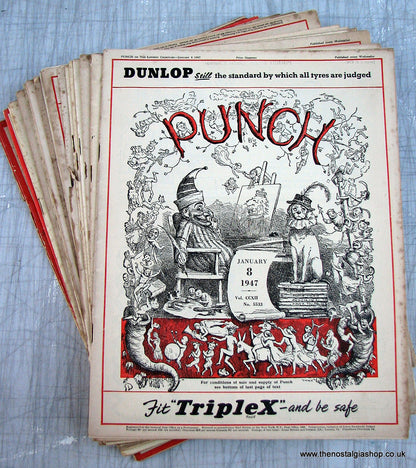 Punch Magazine. Lot of 19 From 1947 & 1949. (M160)