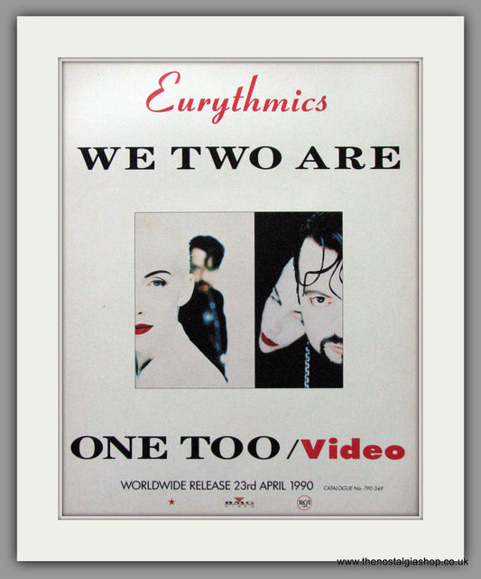 Eurythmics. We Two Are One. Original Vintage Advert 1990 (ref AD50223)