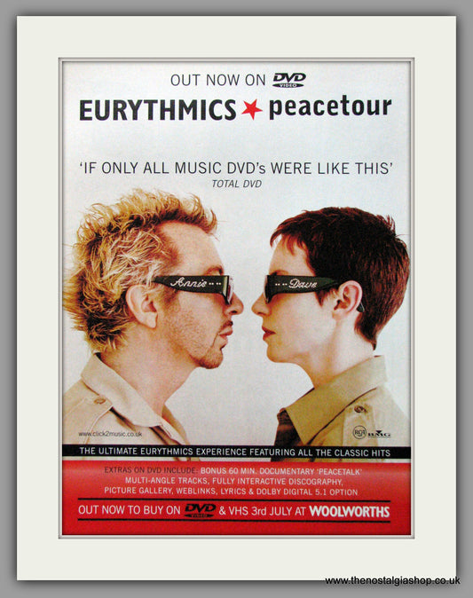 Eurythmics. Peacetour. Original Vintage Advert 2000 (ref AD50225)